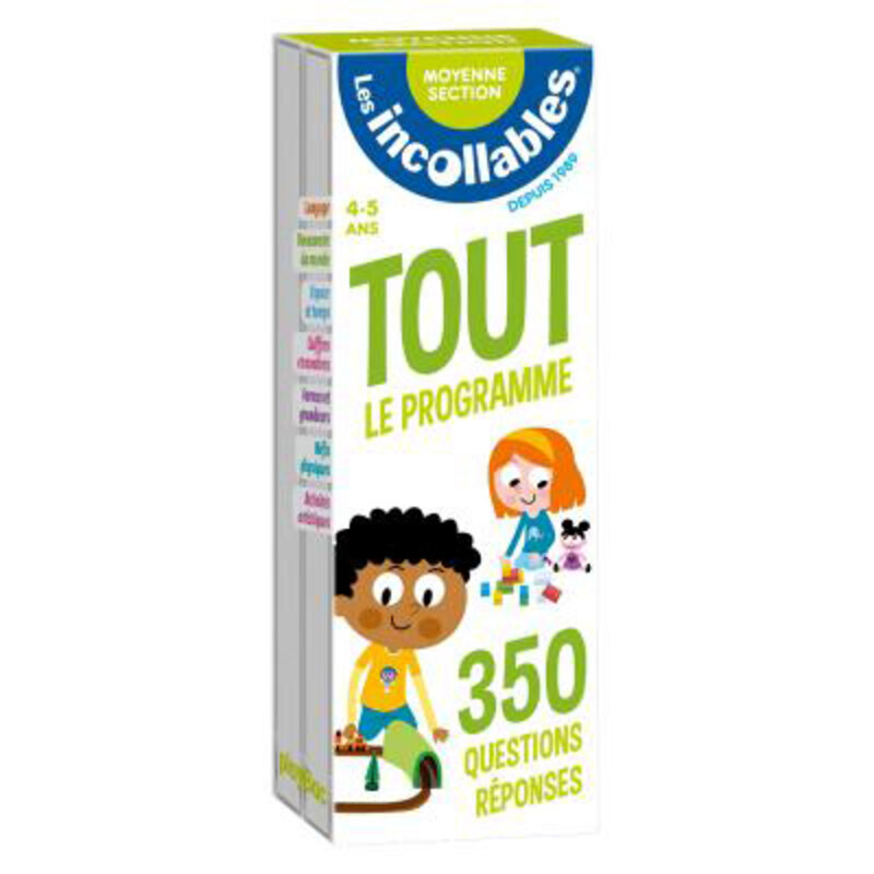 

Les incollables - Tout le programme de la moyenne section - 4/5 ans: 350 questions reponses pour reviser en 2 eventails, Paperback Book, By: Play Bac