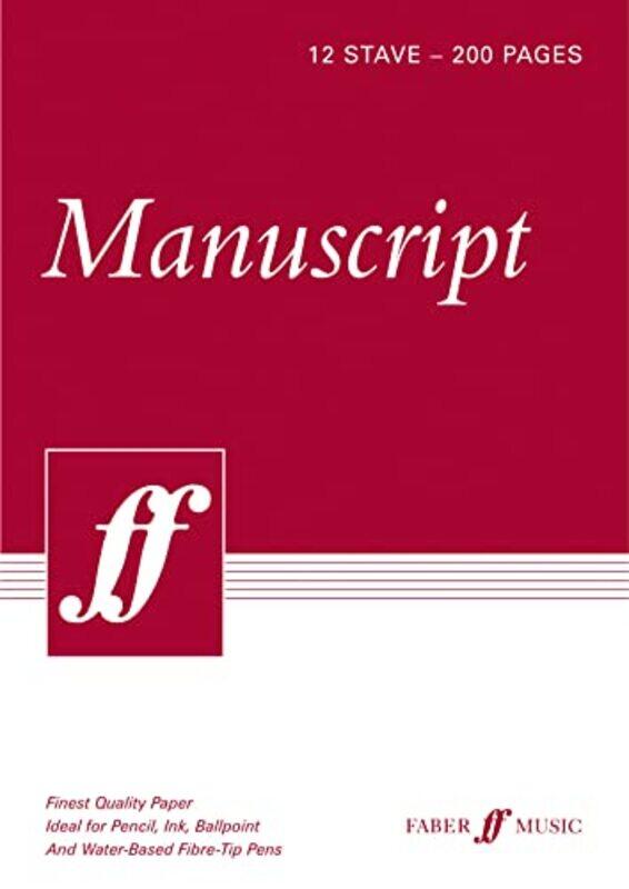 

200page A4 Manuscript Pad 12stave -Paperback