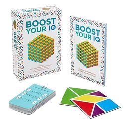 Boost Your IQ Includes 64page Puzzle Book 48 Cards and a PressOut Tangram Puzzle to Test Your Br by Saunders, Eric Paperback