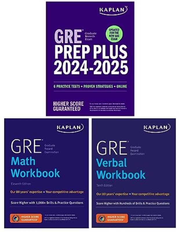 

GRE Complete 20242025 Updated for the New GRE 3Book Set Includes 6 Practice Tests Live Class Sessions 2500 Practice Questions by DVM PhD Stewart Od