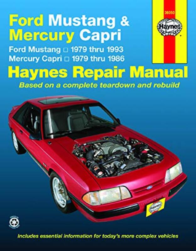 Ford Mustang Ghia & Cobra 19791993 & Mercury Capri Ghia & RS 19791986 inline 4 cyl & 6 cyl V6 & V8 Haynes Repair Manual USA by Monica CasperEric Wertheimer-Paperback