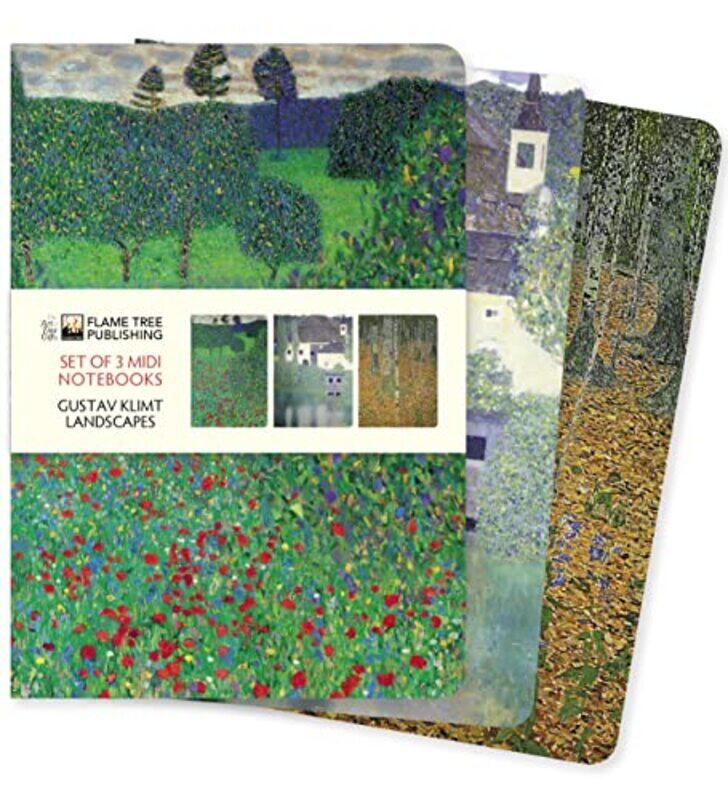 

Midi Notebook Set - Gustav Klimt: Landscapes By Flame Tree Paperback