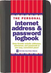 Internet Address Password Log Black, Hardcover Book, By: Inc Peter Pauper Press