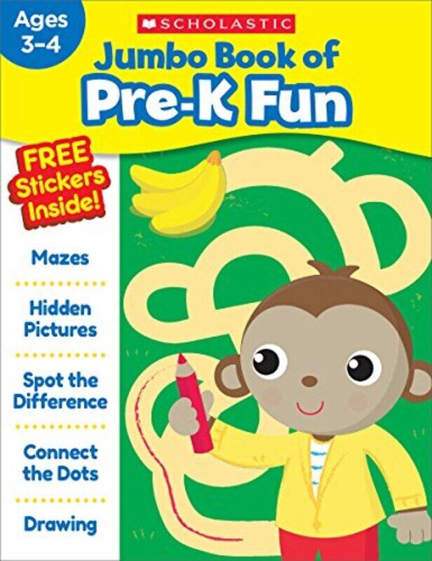 

Jumbo Book of Pre-K Fun Workbook,Paperback by Scholastic Teaching Resources - Scholastic