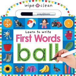Wipe Clean: First Words, Board Book, By: Roger Priddy