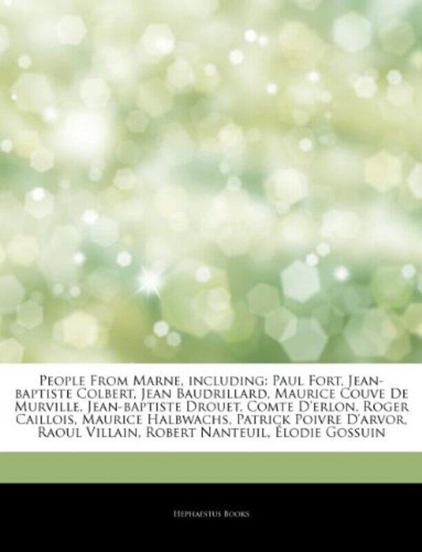 

Articles on People from Marne Including by Phillip G deMaynadierJohn KlymkoRonald G ButlerW Herbert Wilson JrJohn V Calhoun-Paperback