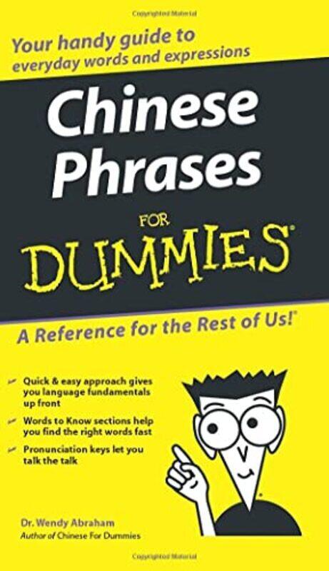 

Chinese Phrases For Dummies By Abraham, Wendy Paperback