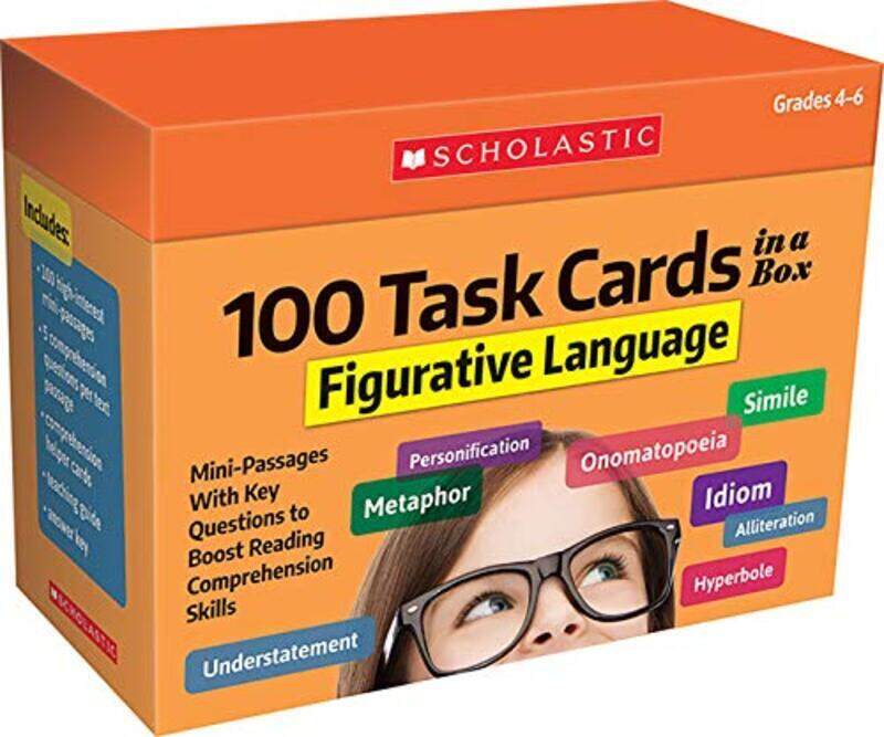 

100 Task Cards In A Box Figurative Language Minipassages With Key Questions To Boost Reading Comp By Ghiglieri, Carol - Martin, Justin Paperback