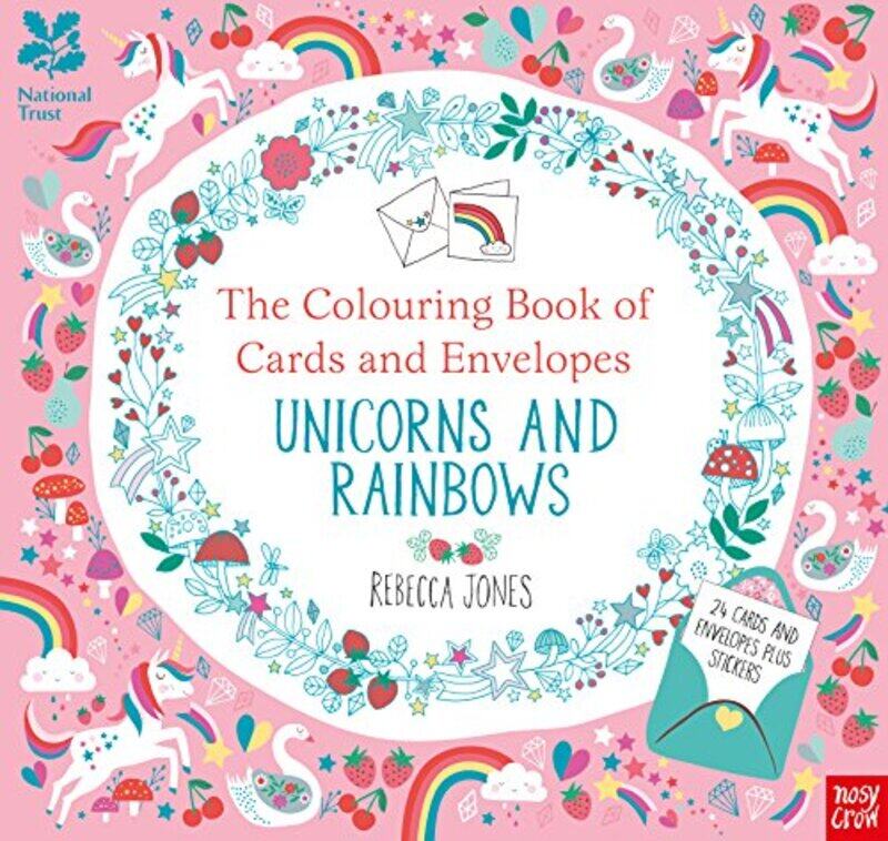 

National Trust The Colouring Book of Cards and Envelopes Unicorns and Rainbows by Rebecca Jones-Paperback