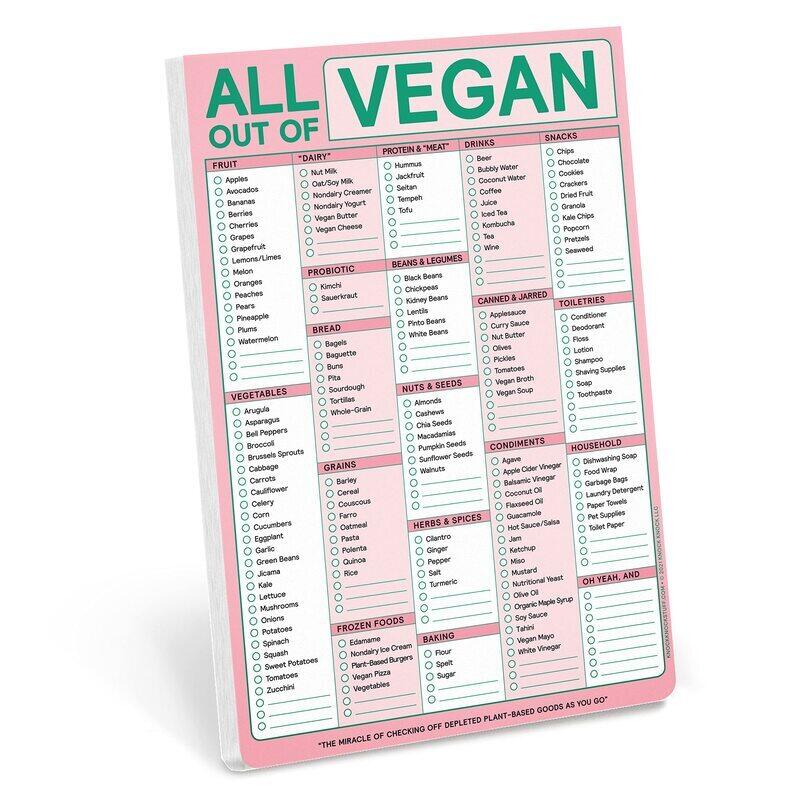 

Knock Knock All Out Of Vegan (with magnet) Classic Pad (Pastel Version)