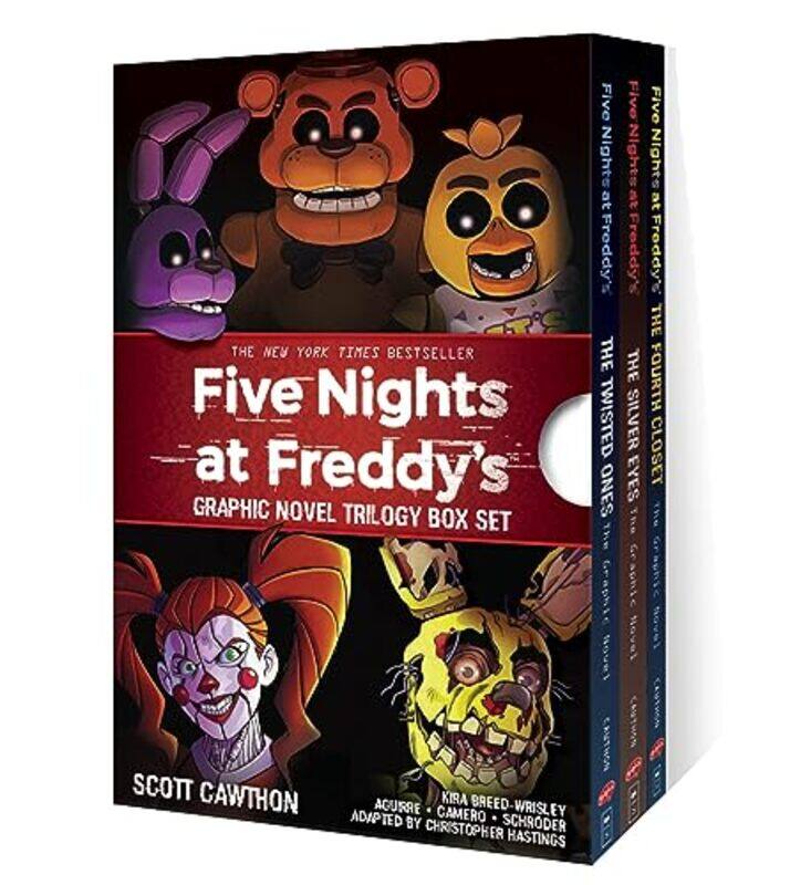 

Five Nights At Freddys Graphic Novel Trilogy Box Set By Cawthon Scott Cooper Elley Waggener Andrea Parra Kelly West Carly Anne Paperback