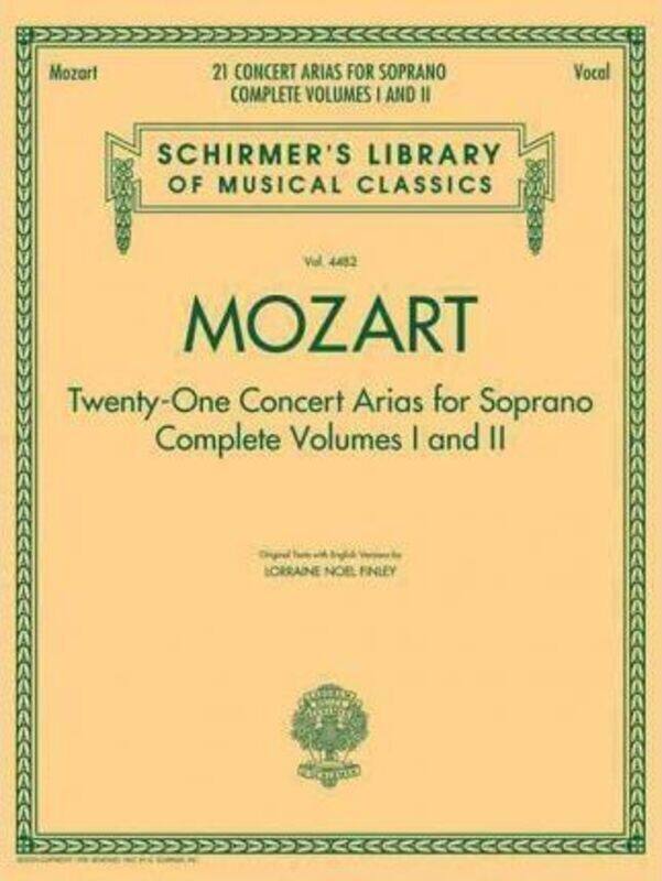 

Mozart - 21 Concert Arias for Soprano: Complete Volumes 1 and 2, Paperback Book, By: Wolfgang Amadeus Mozart