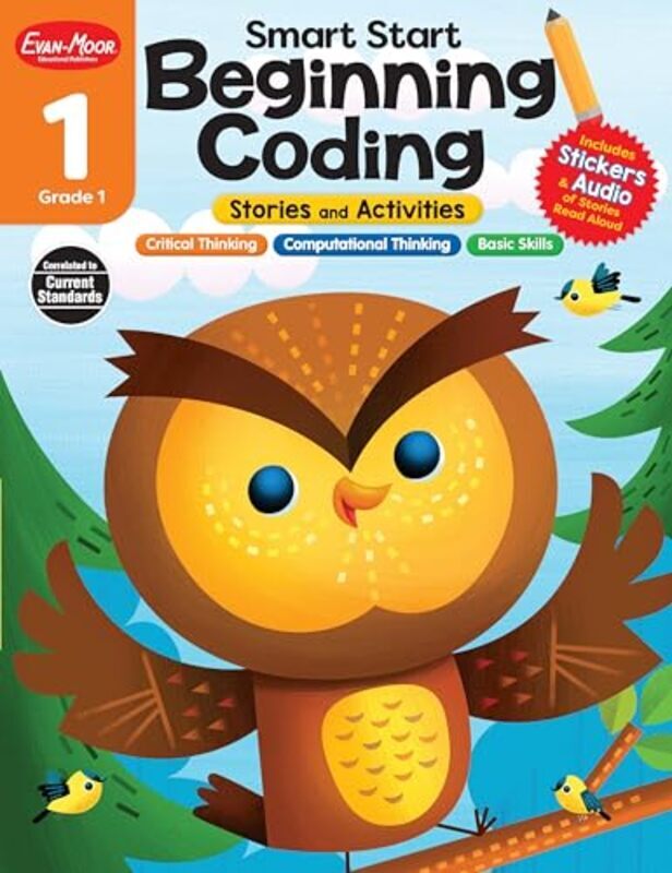 Smart Start Beginning Coding Stories And Activities Grade 1 Workbook By Evan-Moor Corporation - Paperback