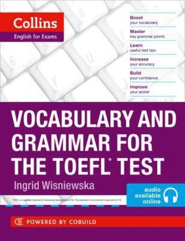 

Vocabulary and Grammar for the TOEFL Test, Mixed Media Product, By: Ingrid Wisniewska