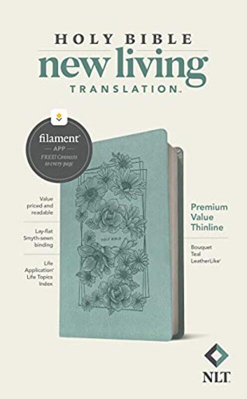

Nlt Premium Value Thinline Bible Filamentenabled Edition Leatherlike Bouquet Teal by Tyndale , Paperback