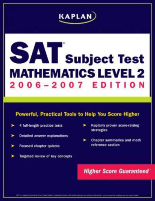 

Kaplan SAT Subject Test: Mathematics Level 2, Hardcover Book, By: Kaplan