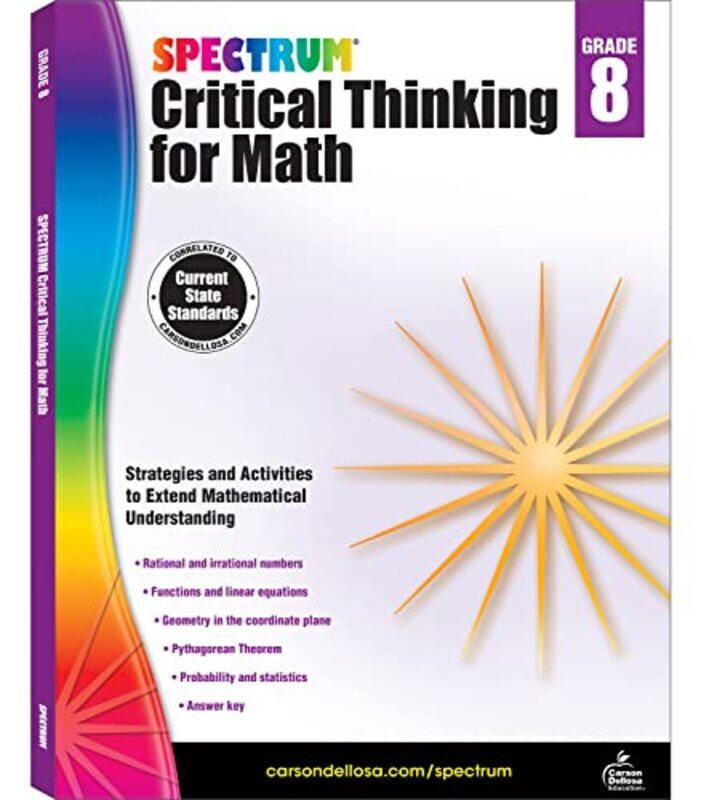 

Spectrum Critical Thinking for Math, Grade 8 , Paperback by Spectrum