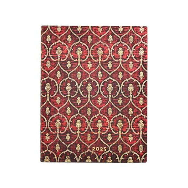 

Red Velvet Ultra 12-month Vertical Softcover Flexi Dayplanner 2025 (Elastic Band Closure) by Paperblanks -Paperback