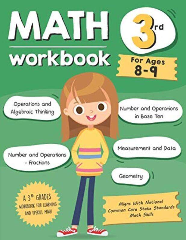 

Math Workbook Grade 3 (Ages 8-9): A 3rd Grade Math Workbook For Learning Aligns With National Common,Paperback by Tuebaah