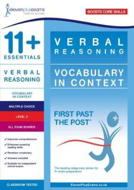 11+ Essentials Verbal Reasoning: Vocabulary in Context Level 3, Paperback Book, By: Eleven Plus Exams