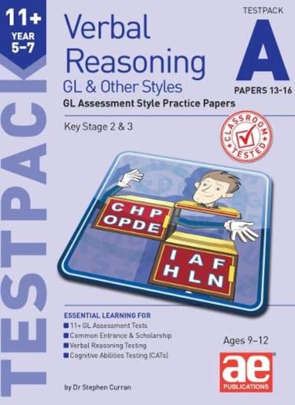 11+ Verbal Reasoning Year 5-7 GL & Other Styles Testpack A Papers 13-16: GL Assessment Style Practic,Paperback by Group, Eleven Plus Exam - McMahon, Autumn