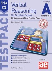 11+ Verbal Reasoning Year 5-7 GL & Other Styles Testpack A Papers 13-16: GL Assessment Style Practic,Paperback by Group, Eleven Plus Exam - McMahon, Autumn