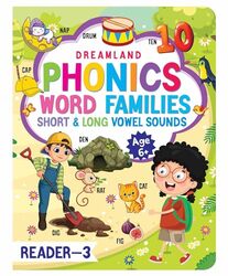 Phonics Reader 3 Word Families Short And Long Vowel Sounds Age 6 by Dreamland Publications-Paperback