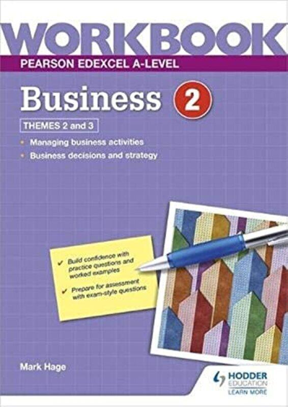 

Pearson Edexcel A-Level Business Workbook 2 By Mark Hage Paperback