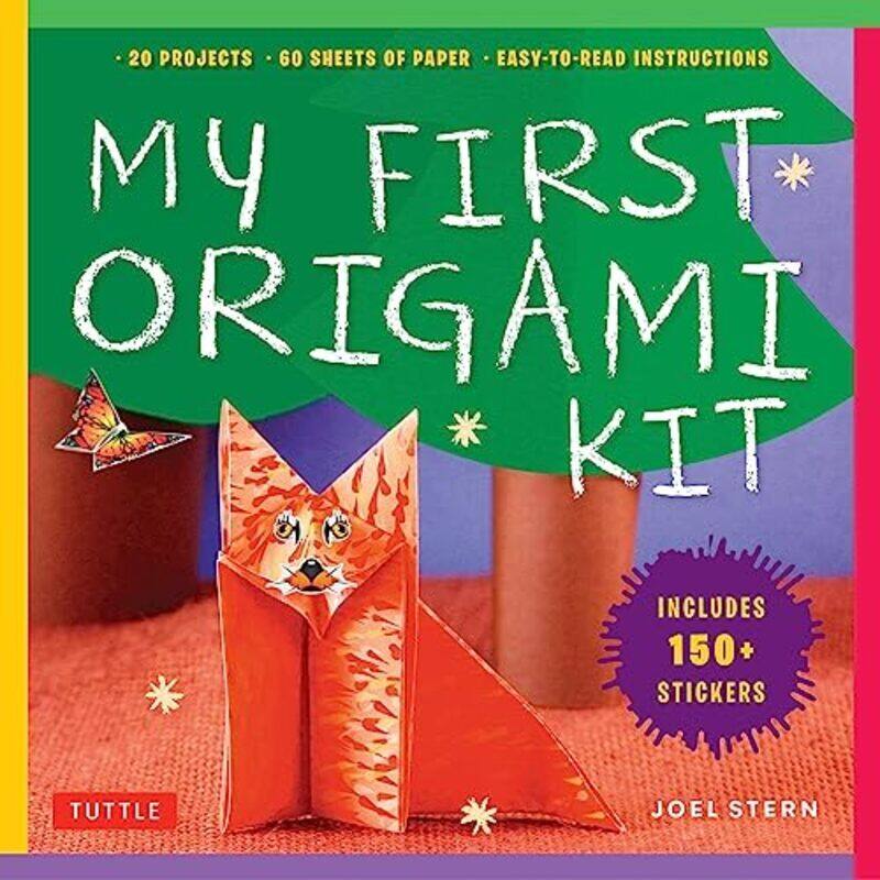 

My First Origami Kit: Origami Kit with Book, 60 Papers, 150 Stickers, 20 Projects Paperback by Stern, Joel