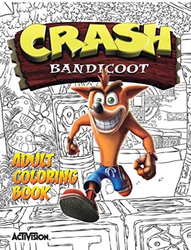 Crash Bandicoot Adult Coloring Book By Activision Paperback
