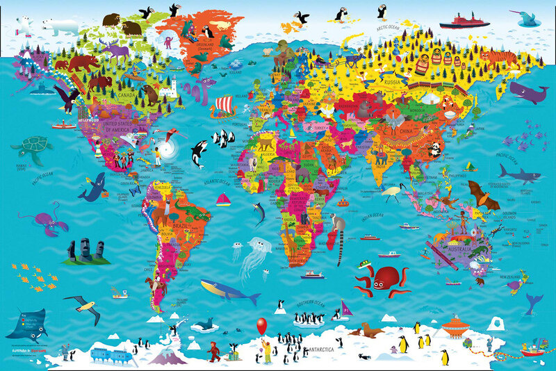 

Collins Children's World Map, By: Collins Kids
