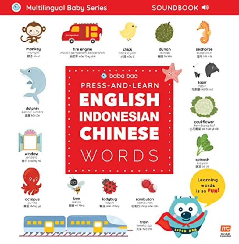 

PressandLearn English Indonesian Chinese Words Sound Book -Hardcover