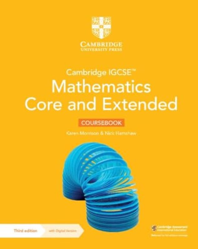 Cambridge Igcse Tm Mathematics Core And Extended Coursebook With Digital Version 2 Years Access By Morrison, Karen - Hamshaw, Nick Paperback