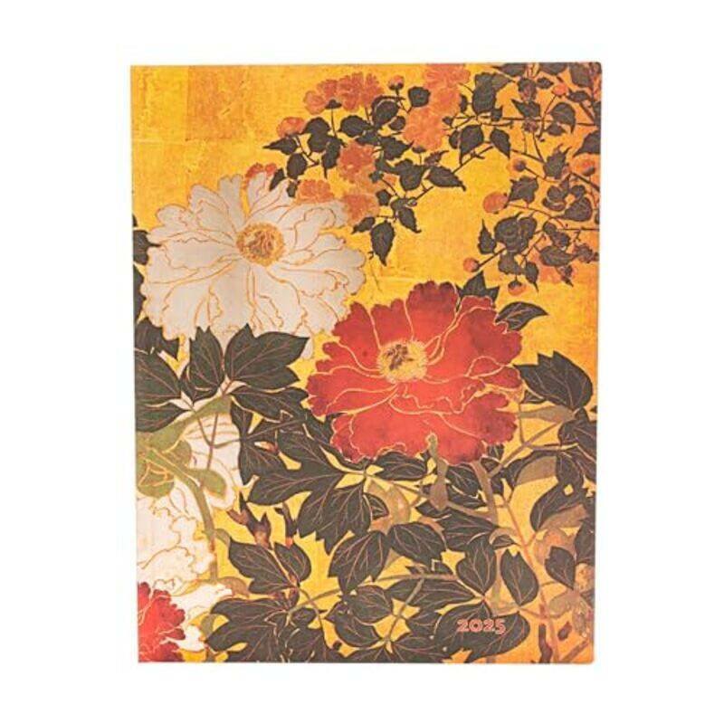 

Natsu (Rinpa Florals) Ultra 12-month Vertical Softcover Flexi Dayplanner 2025 (Elastic Band Closure) by Paperblanks -Paperback