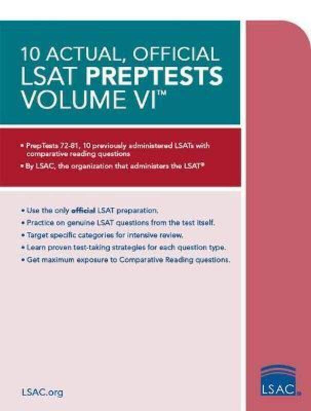 

10 Actual, Official LSAT Preptests Volume VI: (preptests 72-81).paperback,By :Council, Law School