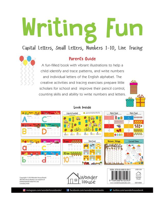 My Big Book Of Writing Fun: Write And Practice Capital Letters, Small Letters, Numbers 1 To 10 And, Paperback Book, By: Wonder House Books