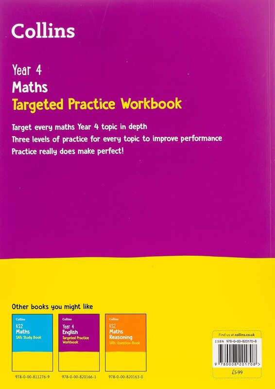 Year 4 Maths Targeted Practice Workbook (Collins KS2 Practice), Paperback Book, By: Collins KS2