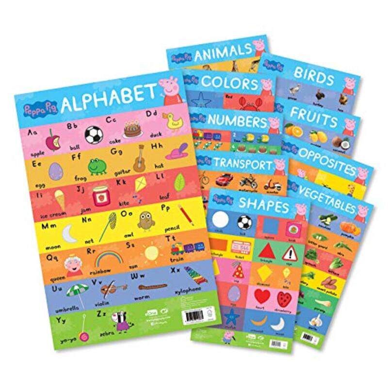 

Peppa Pig My First Early Learning Charts Learning With Peppa 10 Charts Alphabet Animals Bir by Wonder House Books - Paperback