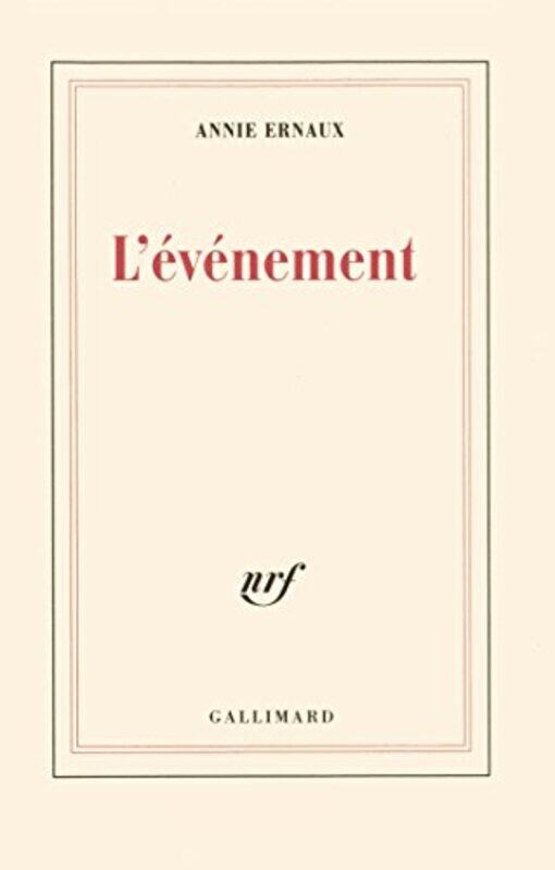 

Levenement by Annie Ernaux-Paperback