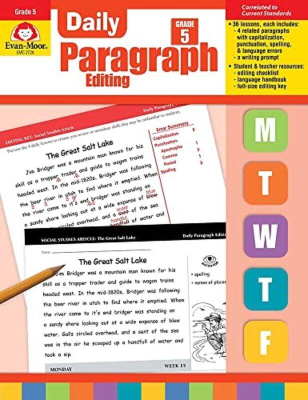 

Daily Paragraph Editing Grade 5 Teacher Edition by Evan-Moor Corporation Paperback