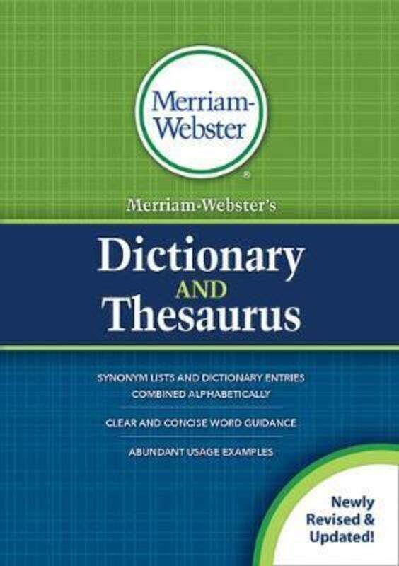 

MerriamWebster's Dictionary and Thesaurus,Hardcover, By:MerriamWebster