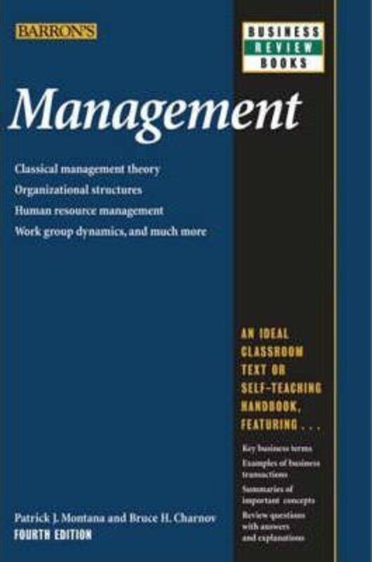 

Management (Barron's Business Review Series).paperback,By :Patrick J. Montana