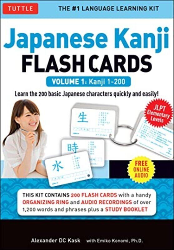 

Japanese Kanji Flash Cards Kit Volume 1 Kanji 1200 Jlpt Beginning Level Learn 200 Japanese Chara By Kask Alexander Konomi Emiko Paperback