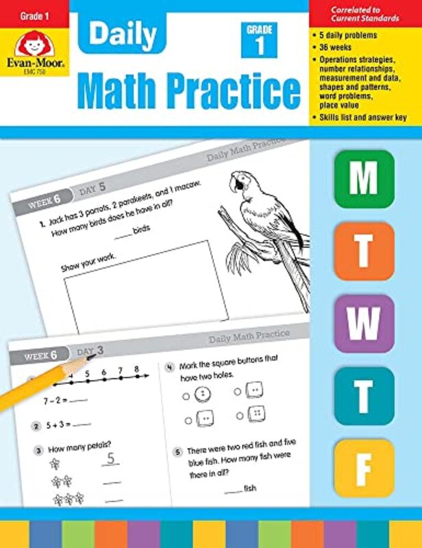 ^(C) Daily Math Practice, Grade 1,Paperback,By:Evan-Moor
