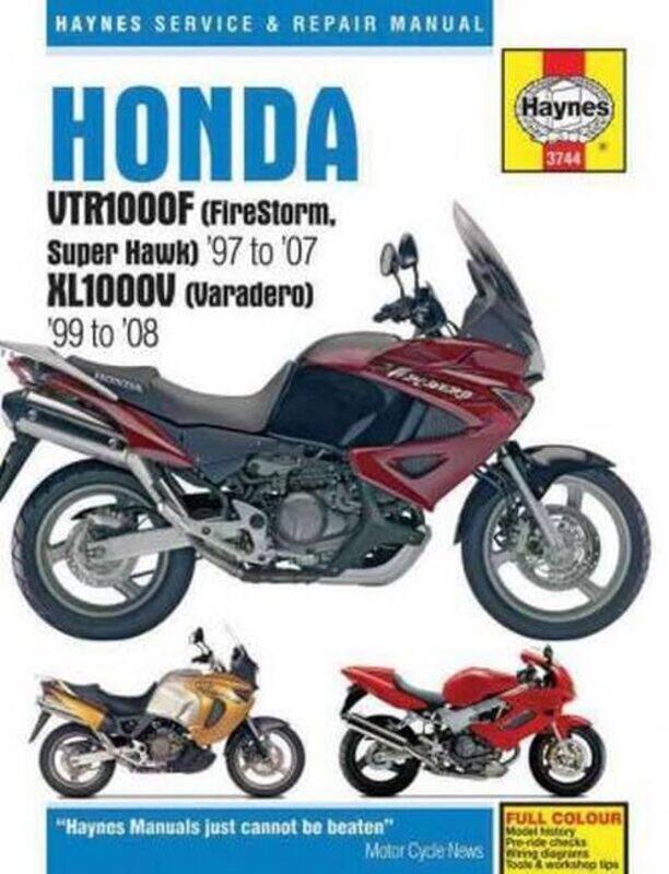 

Honda VTR1000F FireStorm Super Hawk 97 07 and XL1000V Varadero 99 08 Haynes Repair Manual by Haynes Publishing-Paperback