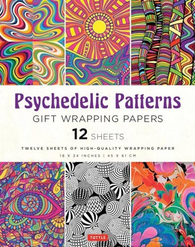 

Psychedelic Patterns Gift Wrapping Papers 12 sheets by Chris Horrocks-Paperback