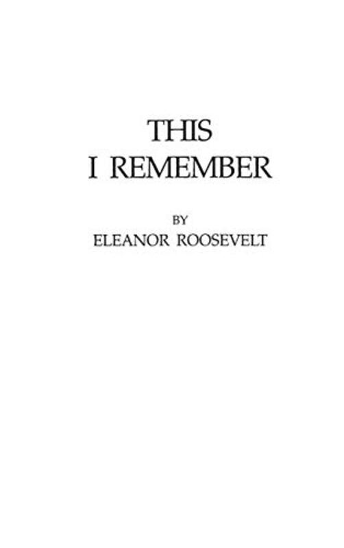 

This I Remember -Hardcover