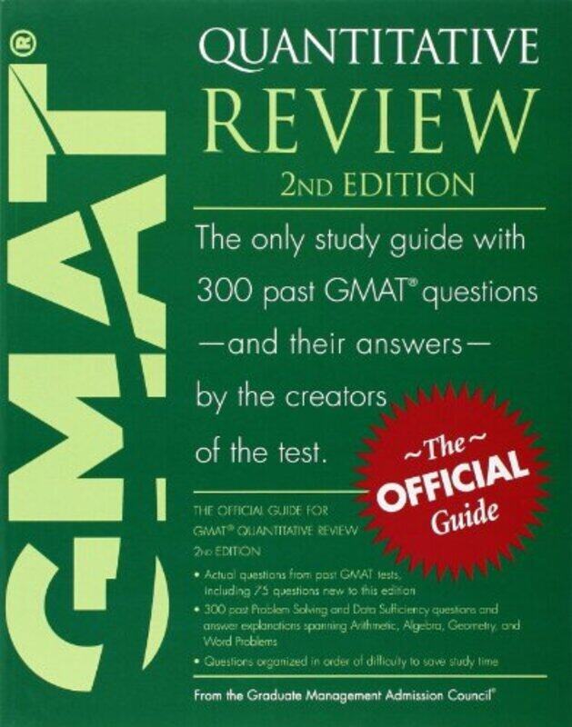 

GMAT Quantitative Review, Paperback Book, By: Graduate Management Admission Council