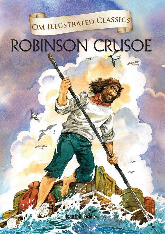 

Robinson Crusoe: Om Illustrated Classics, Hardcover Book, By: Daniel Defoe