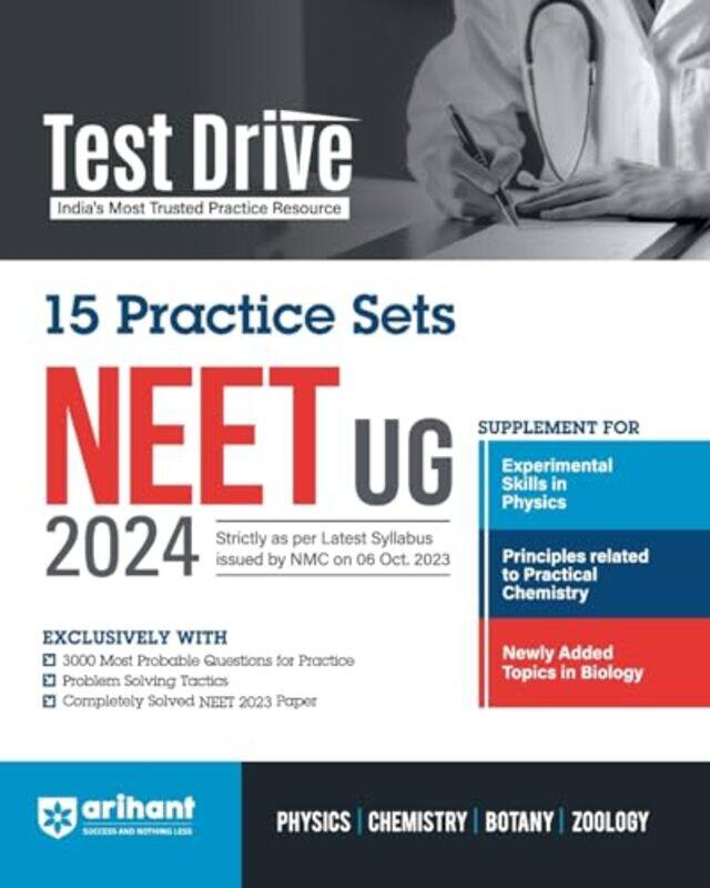 

Arihant Test Drive 15 Practice Sets For Neet Ug 2024 by Kuma, Ajay - Chauhan..Paperback